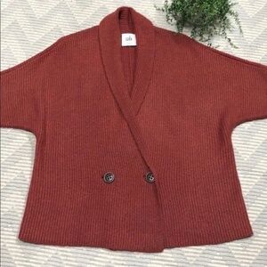 Cabi Orange Short Sleeved Cardigan Sweater